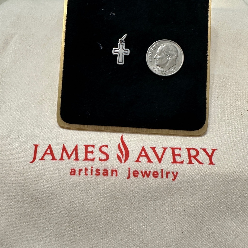James Avery Silver Cross Charm - Picture 2 of 3